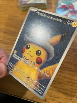 NEAR MINT! Pikachu with Grey Felt Hat SVP 085 Van Gogh Museum Promo Pokemon Card - Image 4
