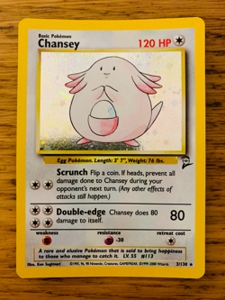 NEAR MINT! Chansey (3/130) Holo Base 2 Set Pokemon Card! FAST & FREE P&P! - Image 1