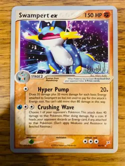 NM! Swampert ex (95/95) World Championship 2004 Deck Regular Pokemon Card! - Image 1