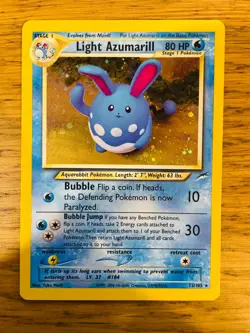 Light Azumarill (13/105) Holo Neo Destiny Set Pokemon Card! FREE P&P! - Image 2