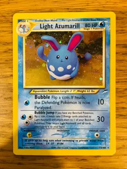 Light Azumarill (13/105) Holo Neo Destiny Set Pokemon Card! FREE P&P! - Image 4