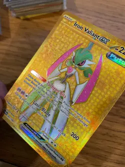 N-MINT! Iron Valiant ex (261/182) Paradox Rift Gold Secret Rare Pokemon Card! - Image 4
