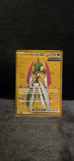 N-MINT! Iron Valiant ex (261/182) Paradox Rift Gold Secret Rare Pokemon Card! - Image 1