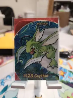 #123 Scyther Pokemon Topps PC9 Clear Card - Image 1