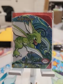 #123 Scyther Pokemon Topps PC9 Clear Card - Image 2