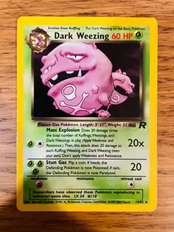 PLAYED! Dark Weezing (14/82) Holo Team Rocket Pokemon Card FAST & FREE P&P! - Image 1