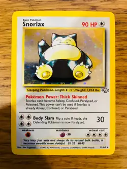 NEAR MINT! Snorlax (11/64) Holo Jungle Set Pokemon Card! FAST & FREE P&P! - Image 1