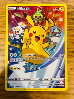 N-MINT! Pikachu SWSH020 Sword & Shield Black Star Promo Pokemon Card! FAST P&P! - Image 1