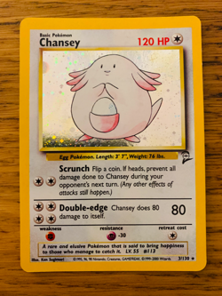 Chansey (3/130) Holo Base Set 2 Pokemon Card! FAST & FREE P&P! - Image 1
