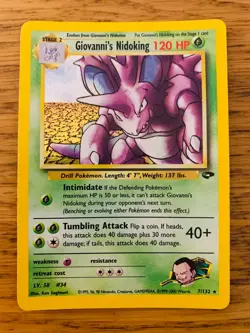 NEAR MINT! Giovanni's Nidoking (7/132) Holo Gym Challenge Pokemon Card FREE P&P! - Image 1