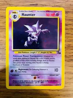 PLAYED! Haunter (6/62) Holo Fossil Set Pokemon Card! FAST & FREE P&P! - Image 1