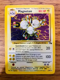 EXCELLENT! Magneton (11/62) Holo Fossil Set Pokemon Card! FAST & FREE P&P! - Image 1