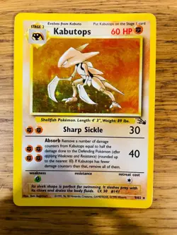 NEAR MINT! Kabutops (9/62) Holo Fossil Set Pokemon Card! FAST & FREE P&P! - Image 1
