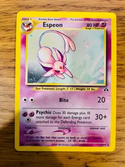 NEAR MINT! Espeon (1/75) Holo Neo Discovery Pokemon Card! FAST & FREE P&P! - Image 1