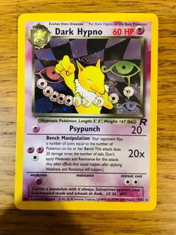 NEAR MINT! Dark Hypno (9/82) Holo Team Rocket Pokemon Card! FAST & FREE P&P! - Image 1