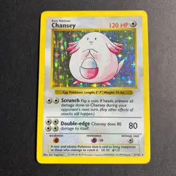 Chansey - 3/102 - Pokemon Base Set Shadowless Holo Rare Card WOTC MP - Image 1