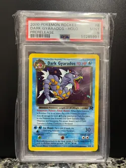 Pokemon Dark Gyarados Team Rocket Prerelease Holo Rare Promo #8 PSA 9 Mint - Image 1
