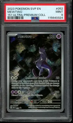 Mewtwo #052 PSA 9 MINT 2023 Pokemon SVP EN 151 Ultra Premium Black Star Promo - Image 1
