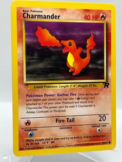 Charmander 50/92 Team Rocket Unlimited Non Holo WotC Vintage Pokemon TCG Card - Image 2