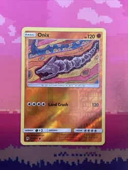 Pokemon Card Onix Lost Thunder Reverse Holo 109/214 Near Mint - Image 1