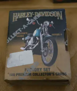 HARLEY DAVIDSON 1992 FACTORY SEALED BOX TRADING CARDS FROM COLLECT A CARD - Image 1