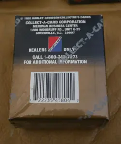 HARLEY DAVIDSON 1992 FACTORY SEALED BOX TRADING CARDS FROM COLLECT A CARD - Image 2