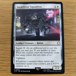 MTG Securitron Squadron [Fallout] Universes Beyond Rare Magic The Gathering Card - Image 1