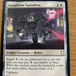 MTG Securitron Squadron [Fallout] Universes Beyond Rare Magic The Gathering Card - Image 2