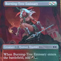 MTG Burning-Tree Emissary - BORDERLESS Double Masters 2022 NM Magic Card - Image 2