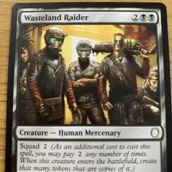 MTG Wasteland Raider [Fallout, Near Mint] Universes Beyond Rare Magic Card - Image 2