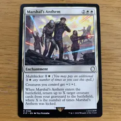 MTG Marshal's Anthem [Fallout, Near Mint] Universes Beyond Rare Magic Card - Image 1