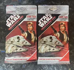 2 Booster Pack Star Wars Pocketmodel TCG Clone Wars WizKids 2008 Card Game CCG - Image 1