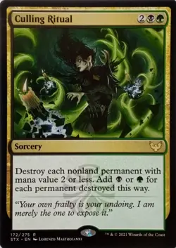 172/275 CULLING RITUAL RARE STRIXHAVEN: SCHOOL OF MAGES MTG CARD - Image 1