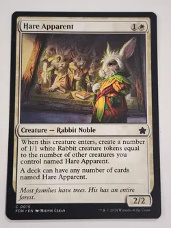MTG Hare Apparent: Near Mint/Mint Foundations Regular 015 Magic The Gathering - Image 1
