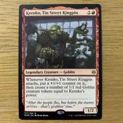 MTG - Krenko, Tin Street Kingpin - War of the Spark - NM, English Magic Rare - Image 1