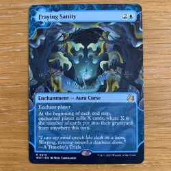 FRAYING SANITY Borderless - Wilds of Eldraine - MTG - Magic the Gathering Rare - Image 1
