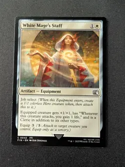 WHITE MAGE'S STAFF #42 MTG Final Fantasy - Image 1