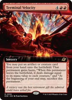 Terminal Velocity 0338 ~ Extended Art Foil Rare NM MTG Edge of Eternities - Image 1