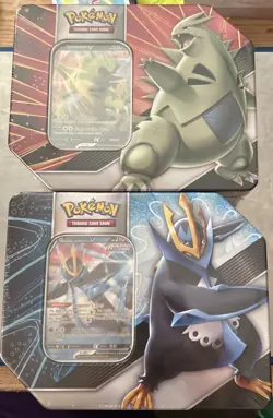 Pokemon Tyranitar & Empoleon V Strikers Tin Factory sealed Lot Of 2 (2025) 820650809552 - Image 1