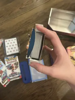 Pokemon Bundle, Card Sleeves, Cards, Mini Packs, Tin, Pop-it Wallet, Phone Charm - Image 3