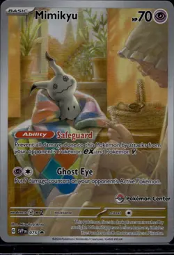Pokemon TCG Mimikyu 075 Scarlet & Violet Pokemon Center Exclusive Promo NM - Image 1