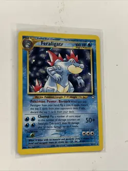 Pokemon WOTC Neo Genesis Unlimited Feraligatr 4/111 Holo Rare NM - Image 1