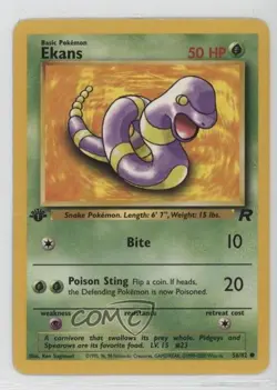 Ekans 1st Ed. Pokemon Team Rocket #56 2000 11n6 - Image 1