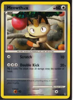 2009 POKEMON MEOWTH #114/147 SUPREME VICTORS - REVERSE HOLO NM - Image 1