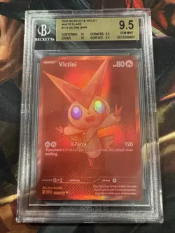 2025 POKEMON WHITE FLARE #172 VICTINI BWR BGS 9.5 GEM MINT (PSA 10 Equivalent) - Image 1