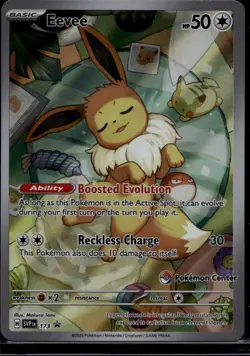 Pokemon TCG Eevee 173 Scarlet & Violet Pokemon Center Exclusive Promo NM - Image 1