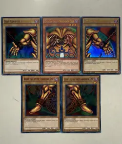 Yugioh! 5-Card Complete Exodia Set YGLD-ENA17-21 Ultra Rare 1st Edition LP - Image 1