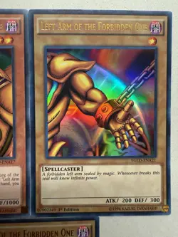 Yugioh! 5-Card Complete Exodia Set YGLD-ENA17-21 Ultra Rare 1st Edition LP - Image 5