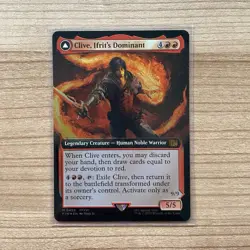 MTG Clive, Ifrit's Dominant Extended Art FOIL Final Fantasy Magic:The Gathering - Image 1