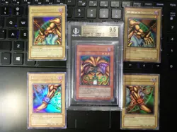 YUGIOH EXODIA THE FORBIDDEN ONE LOB-124 GRADED 9.5 GEM MINT LOB FULL 5-PC UR SET - Image 2
